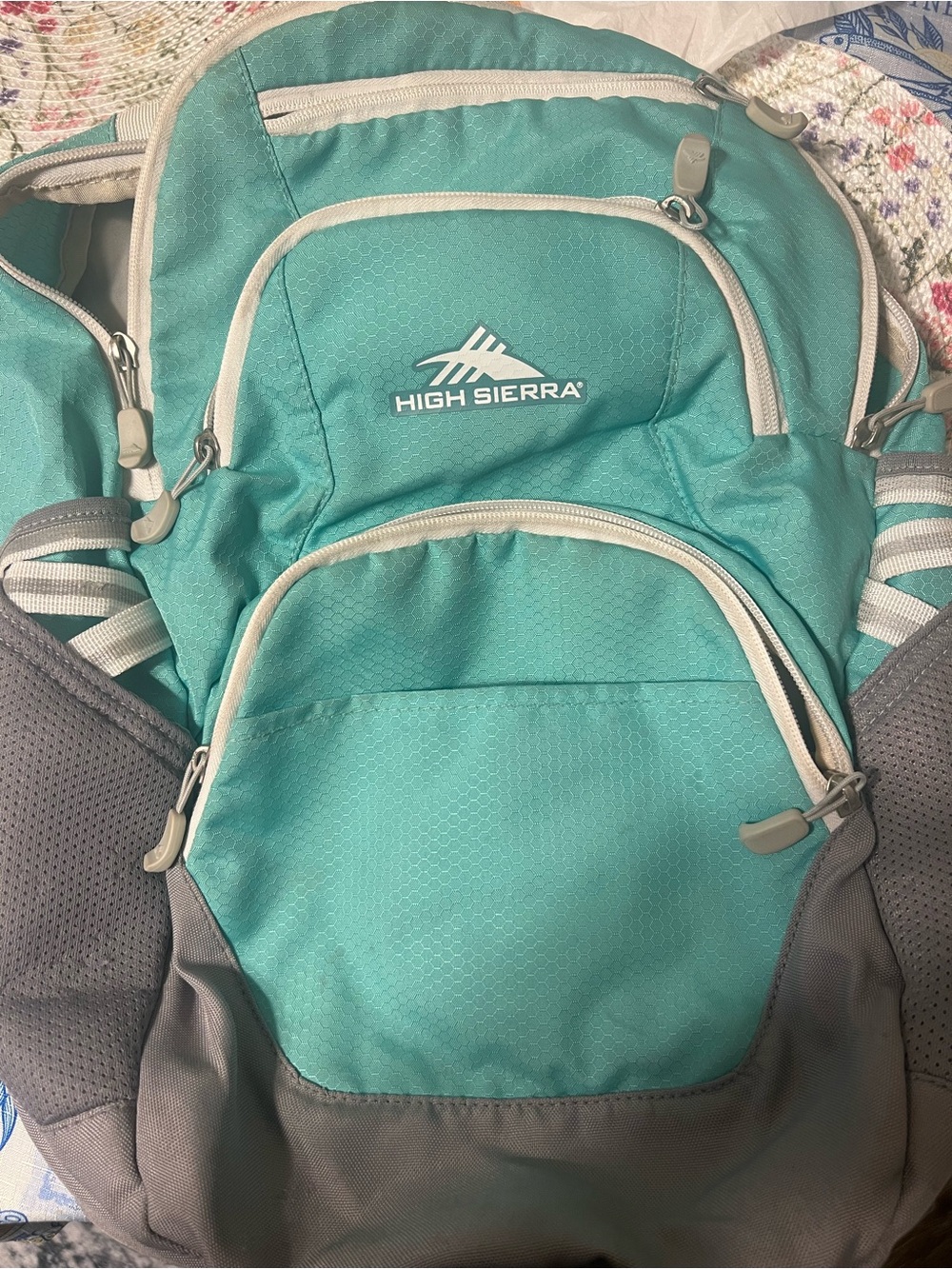 High Sierra Teal Backpack with Multiple Pockets